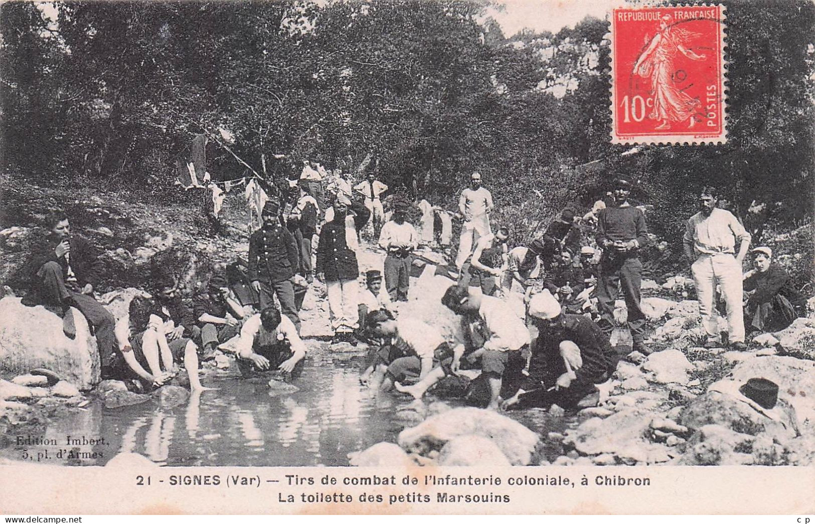 Signes - Tirs De Combat De L'Infanterie Coloniale A Chibron  - Toilette Des Petits Marsouins -  CPA °J - Signes