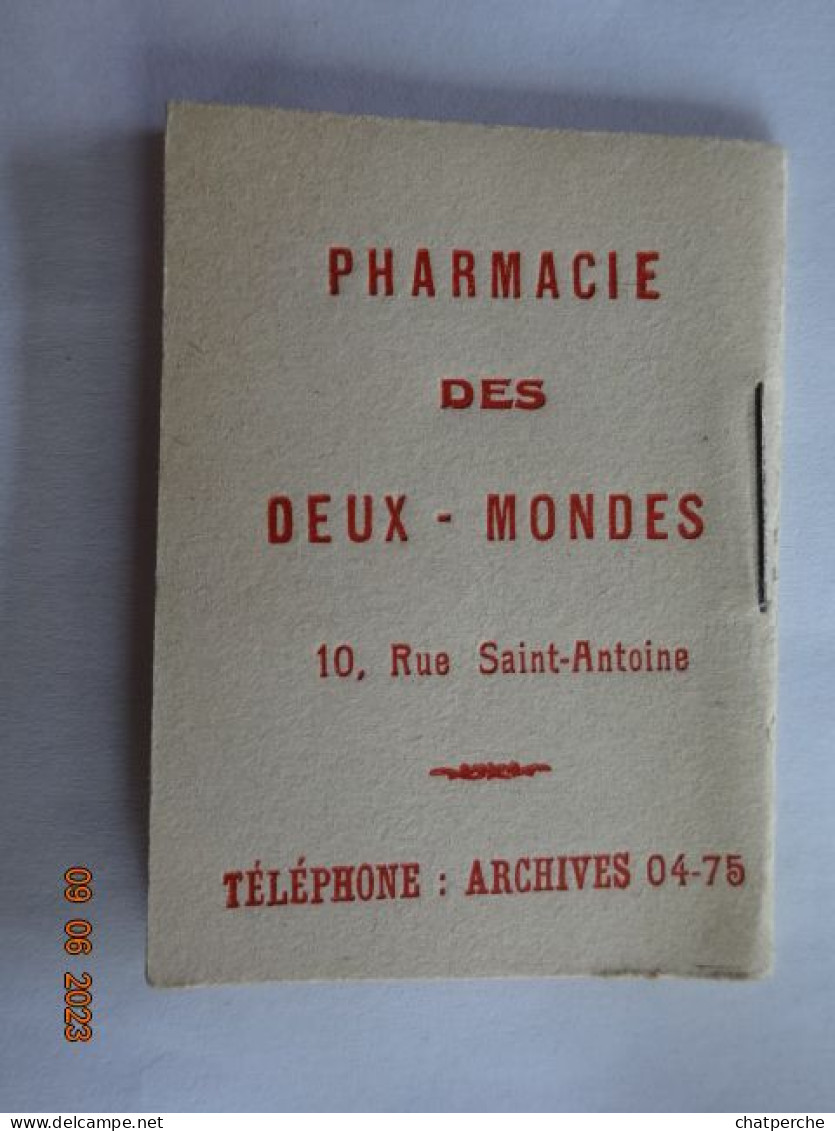 CALENDRIER  1921 CALENDRIER HELIO FEMME EN CHAPEAU ET MANCHON FOURRURE  PHARMACIE  DES DEUX MONDES  PARIS - Petit Format : 1921-40
