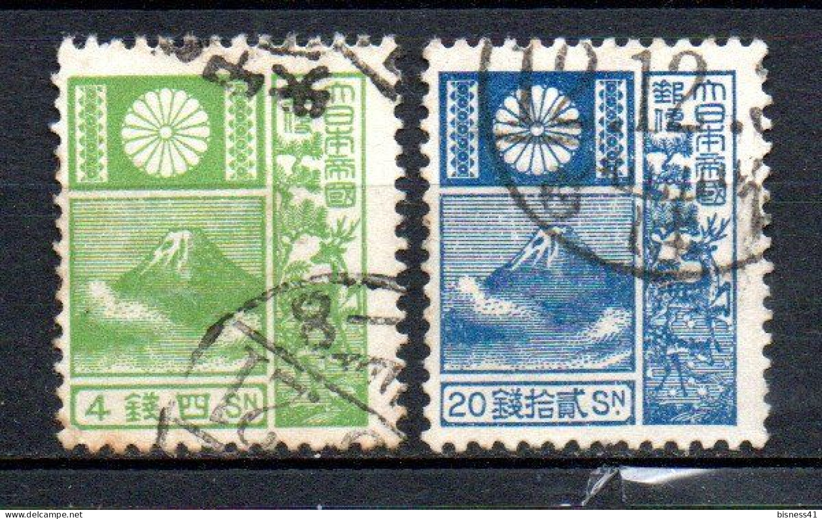 Col33 Asie Japon 1922 N° 170 & 172 Oblitéré Cote : 13,00€ - Gebruikt