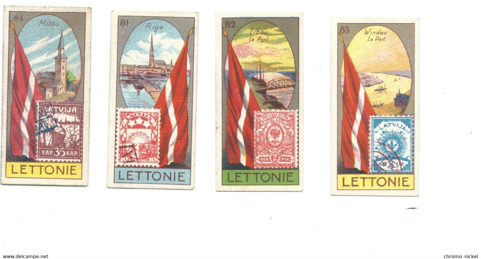 Chromos LETTONIE LATVIA Flag Drapeau Stamp Timbre Bien 2 Scans Rare 60 X 30 Mm Pub: Victoria - Victoria