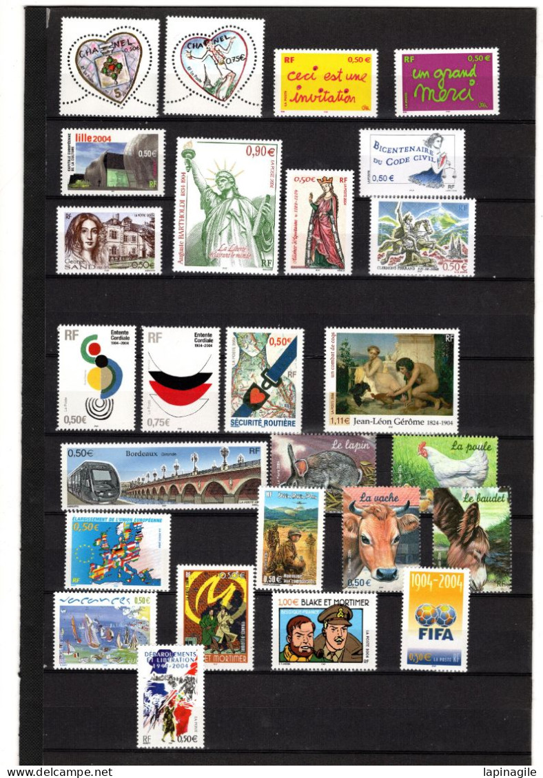 FR 2004 ANNEE COMPLETE NEUVE** MNH Sauf Adhésifs - 2000-2009