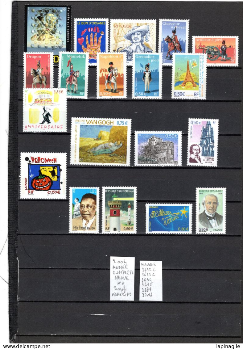 FR 2004 ANNEE COMPLETE NEUVE** MNH Sauf Adhésifs - 2000-2009