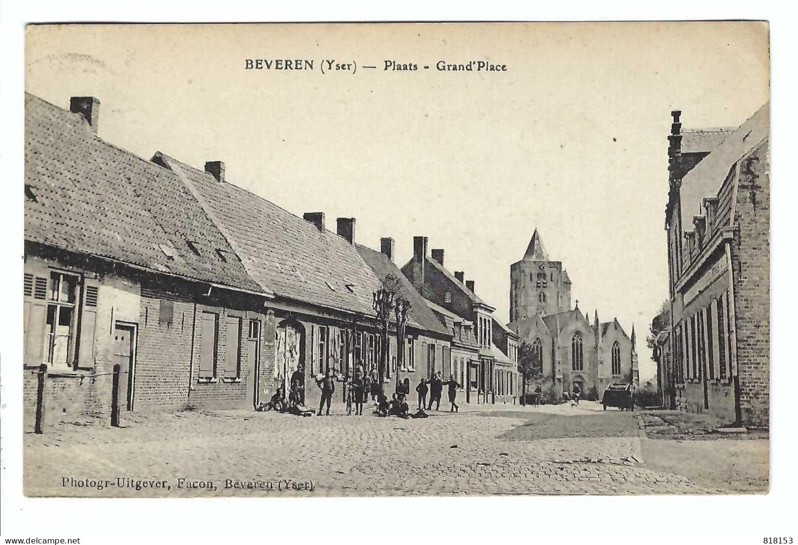 Beveren (Yser)  -  Plaats - Grand'Place  1922 - Alveringem