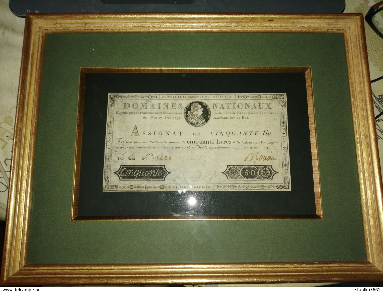 TRES BON ETAT ASSIGNAT DE 50 LIVRES 19 JUIN 1791 DOMAINE NATIONAUX VOIR PHOTOS - Assignats & Mandats Territoriaux