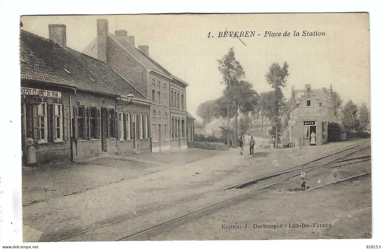 1. BEVEREN - Place De La Station  1920 - Alveringem