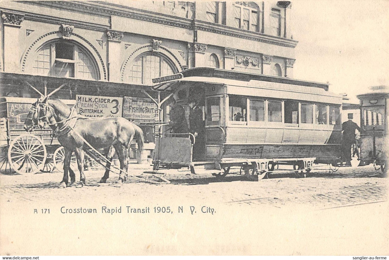 CPA ETATS UNIS D'AMERIQUE USA CROSSTOWN RAPID TRANSIT 1905 N.Y.CITY - Autres Monuments, édifices