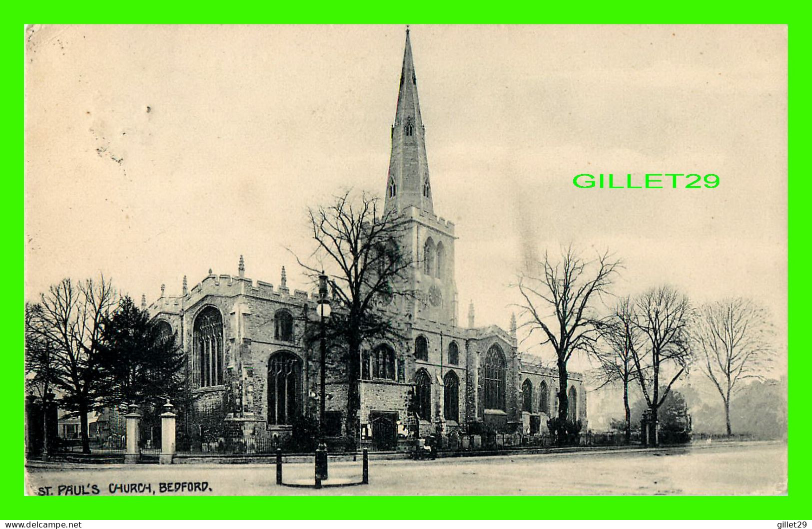 BEDFORD, UK - ST PAUL'S CHURCH - TRAVEL IN 1907 - THE PROGRESS SERIES - - Bedford