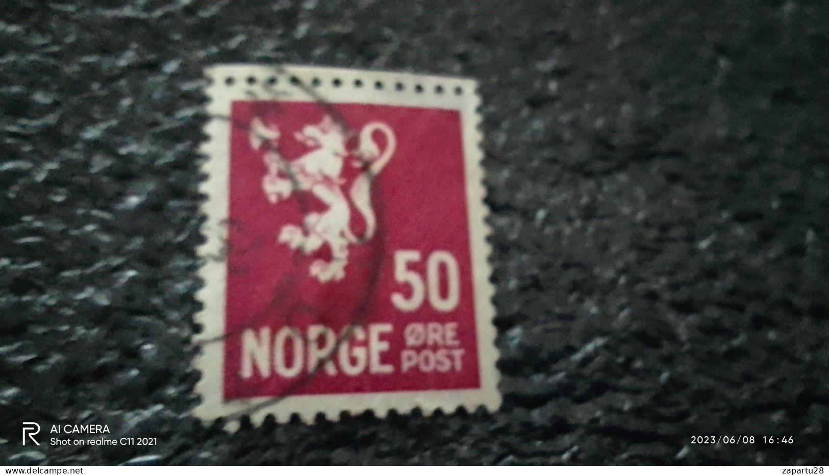 NORVEÇ-1920-35         50ÖRE     USED - Oblitérés