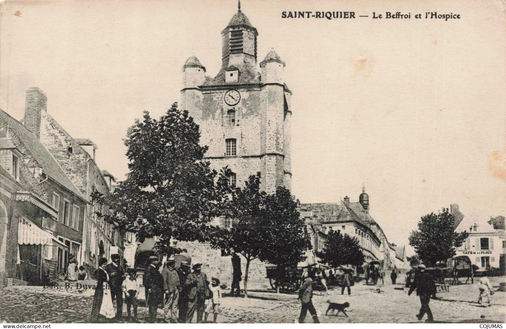 80 - SAINT RIQUIER - S17559 - Le Beffroi Et L'Hospice - Café De La Plage - Saint Riquier