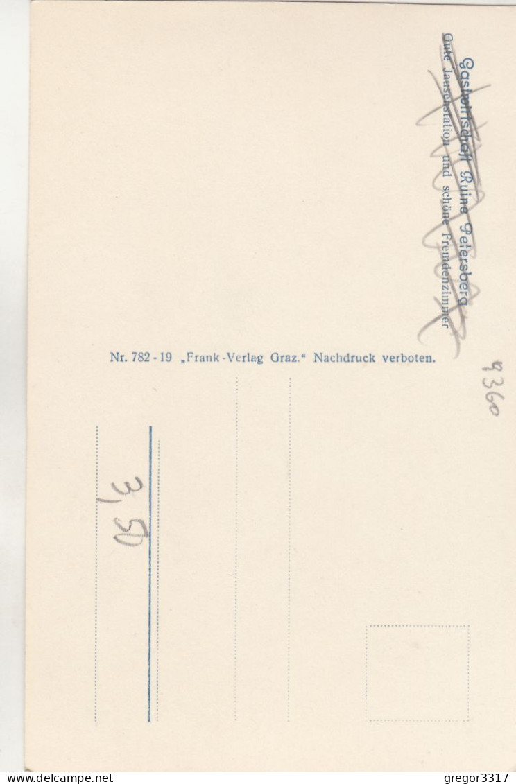 C9720) FRIESACH I. Kärnten - Ruine PETERSBERG - Schloßhof Mit Bergfried - Tolle Alte FOTO AK - Frank Verlag Graz - Friesach