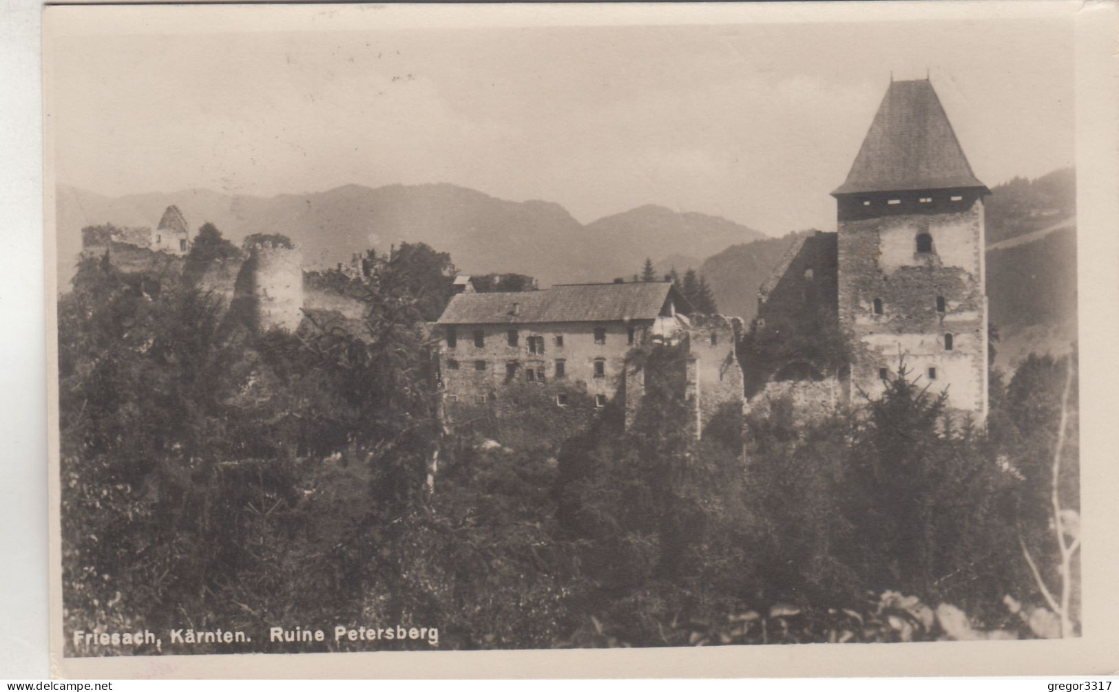 C9722) FRIESACH I. Kärnten - Ruine Petersberg - Alte FOTO AK 1929 - Friesach