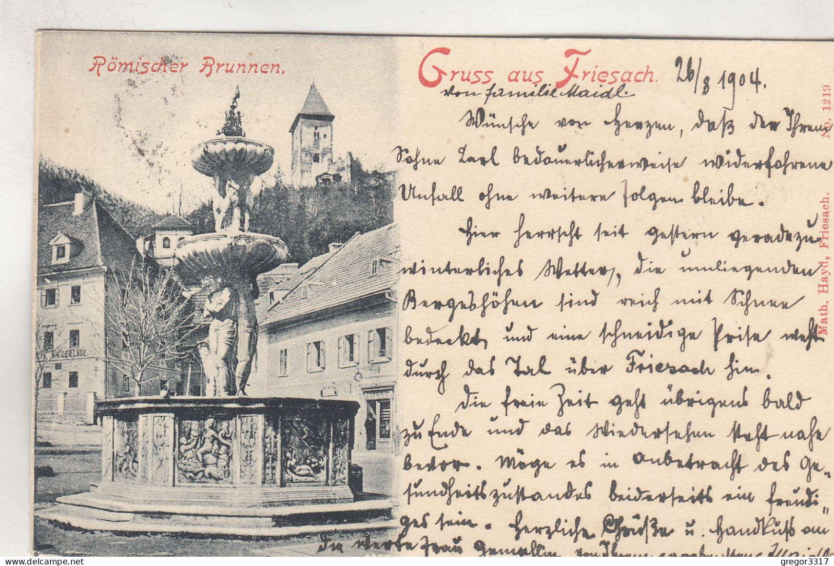 C9736) GRUSS Aus FRIESACH - Römischer Brunnen - 1904 - Friesach