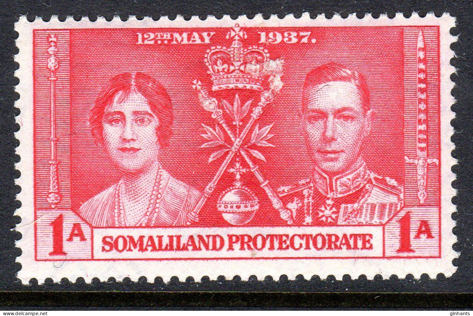 SOMALILAND PROTECTORATE - 1937 CORONATION 1A STAMP FINE MOUNTED MINT MM * SG 90-92 - Somaliland (Protectoraat ...-1959)