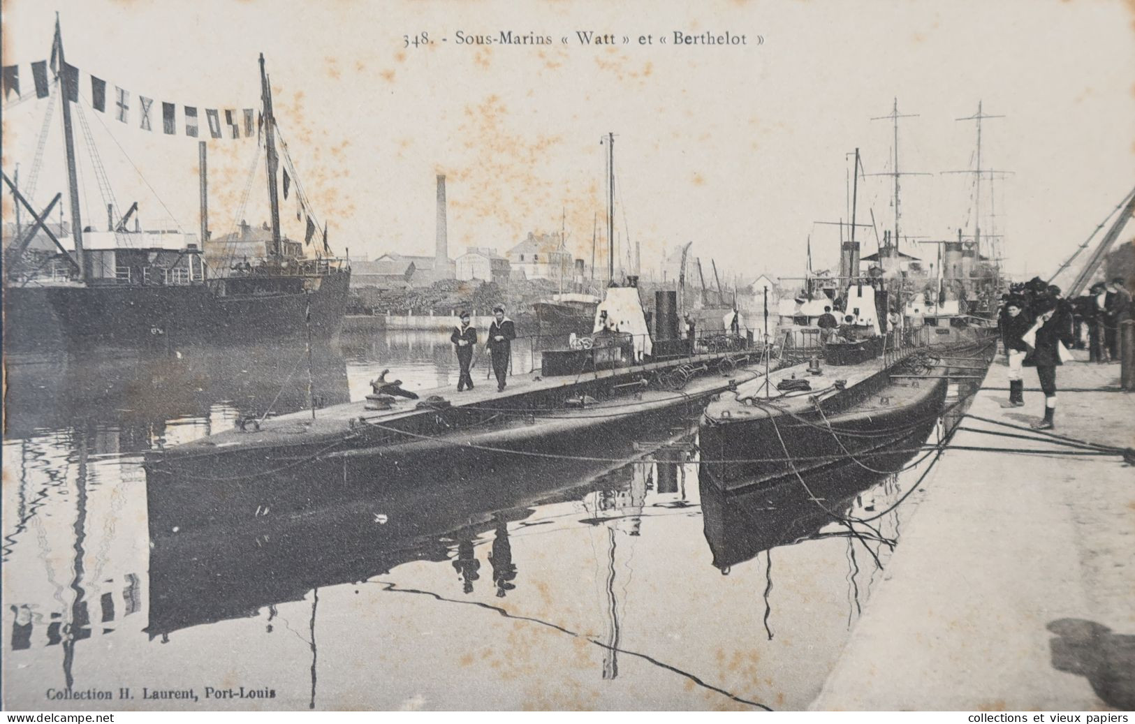 348 - Sous-marins Watt Et Berthelot - Collection H. Laurent, Port-Louis - Submarinos