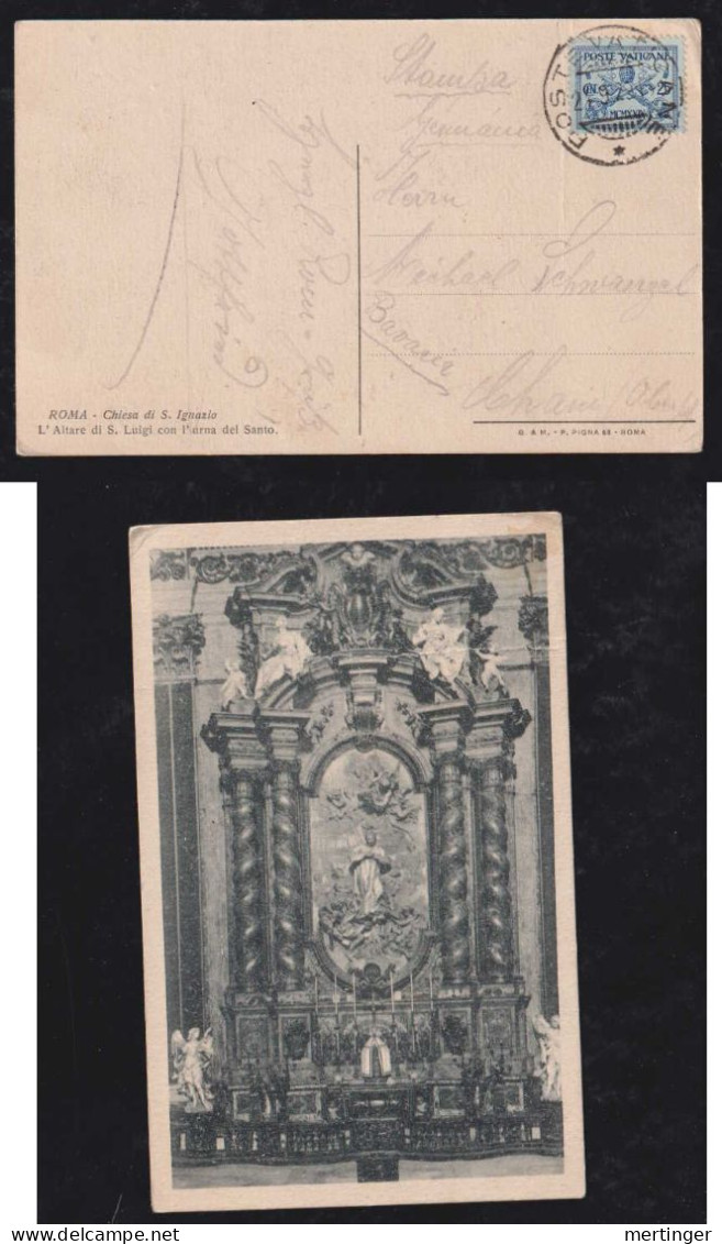 Vatikan Vatican 1929 Picture Postcard To CHAM Germany - Lettres & Documents