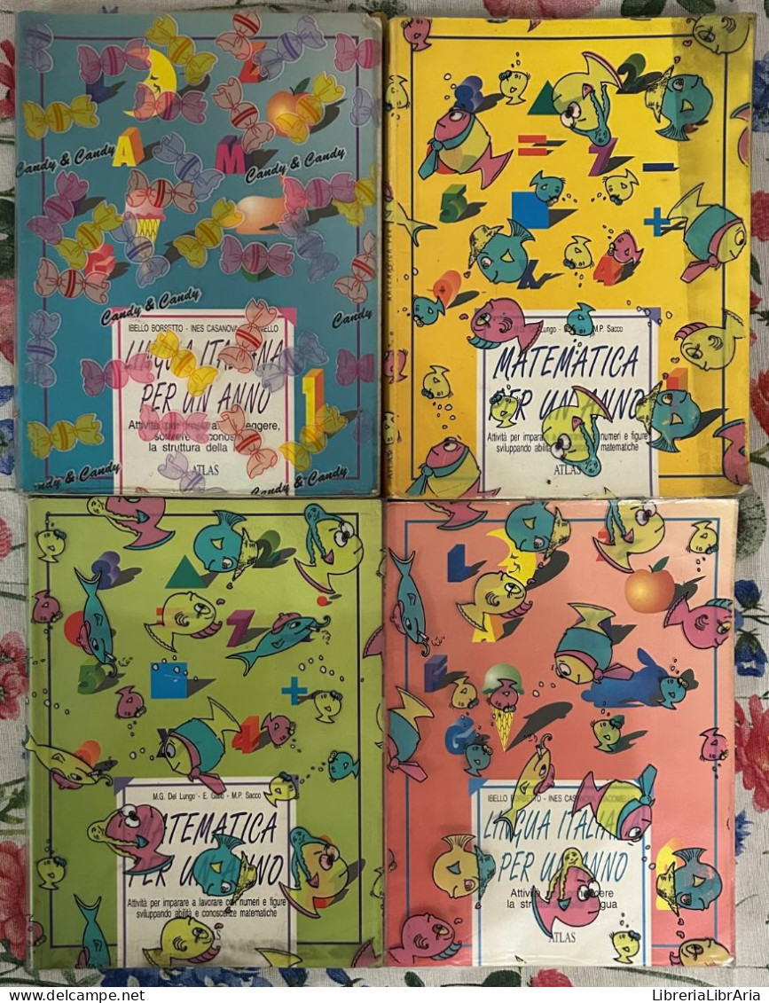 Matematica Per Un Anno 1+2+Italiano Per Un Anno 1+2	 Di M. Grazia Del Lungo Barbi, Elisa Gallo, M. Piera Sacco,  1994, - Language Trainings