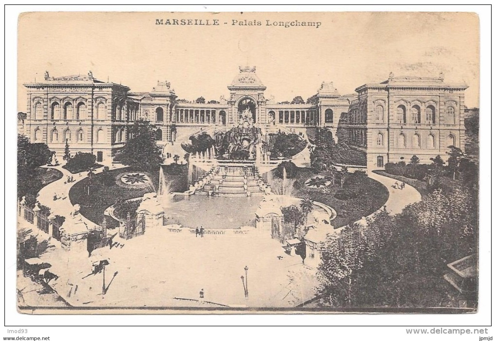 13 - MARSEILLE - Palais Longchamp - 1924 - Cinq Avenues, Chave, Blancarde, Chutes Lavies