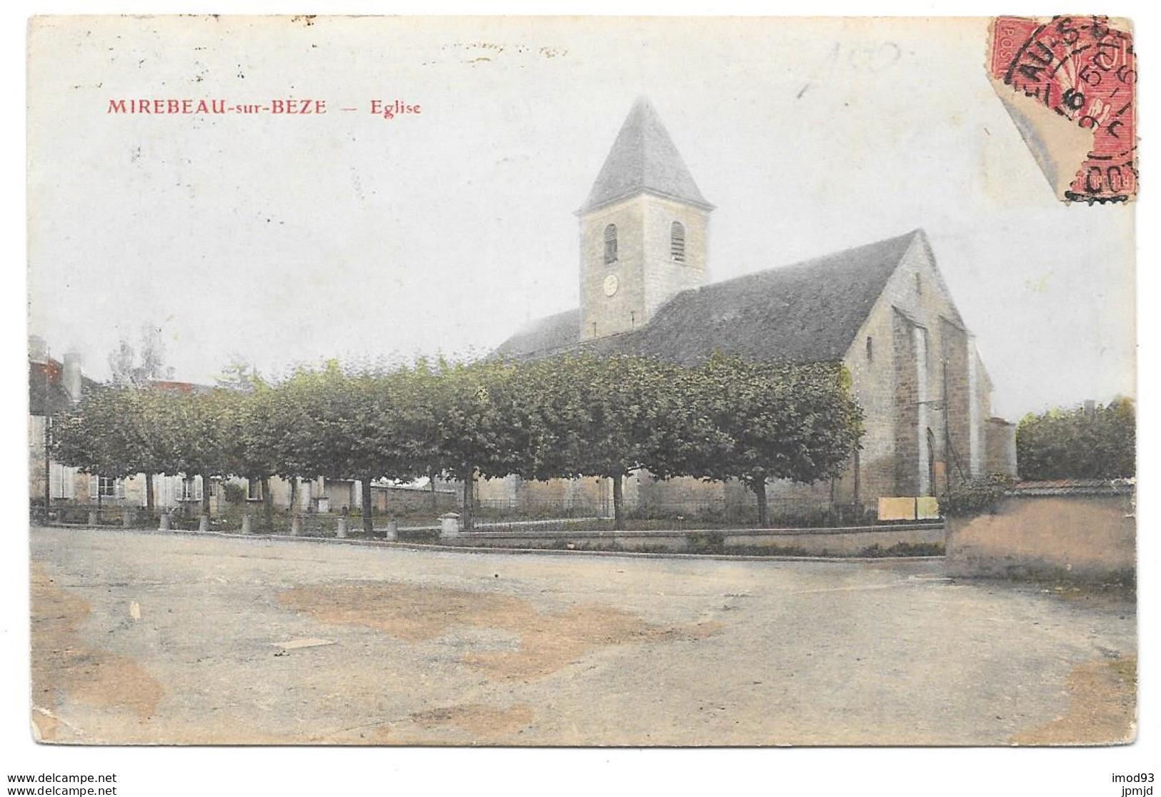 21 - MIREBEAU Sur BÈZE - Eglise - 1907 - Colorisée - Mirebeau