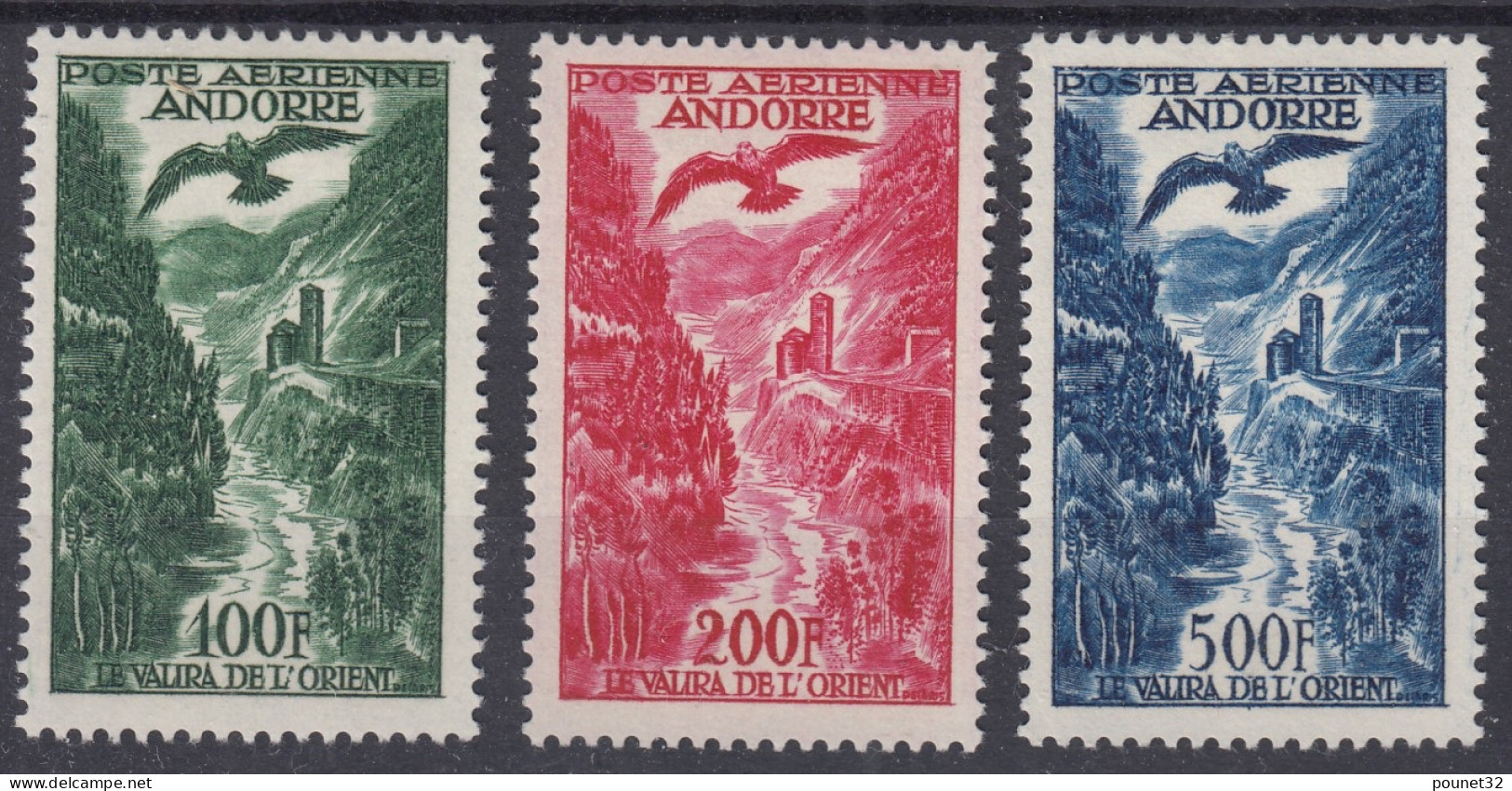 ANDORRE : POSTE AERIENNE N° 2/4 NEUVE * GOMME AVEC CHARNIERE - COTE 109 € - Airmail