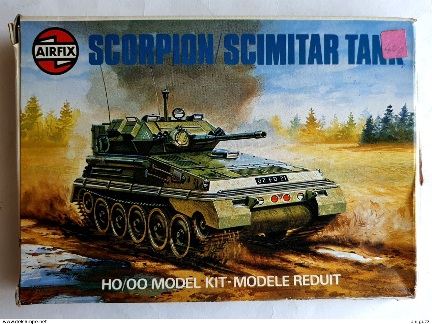 RARE BOÎTE AIRFIX MAQUETTE SCORPION SCIMITAR TANK 1-76 è 1976 FIGURINE WWII - Figurines