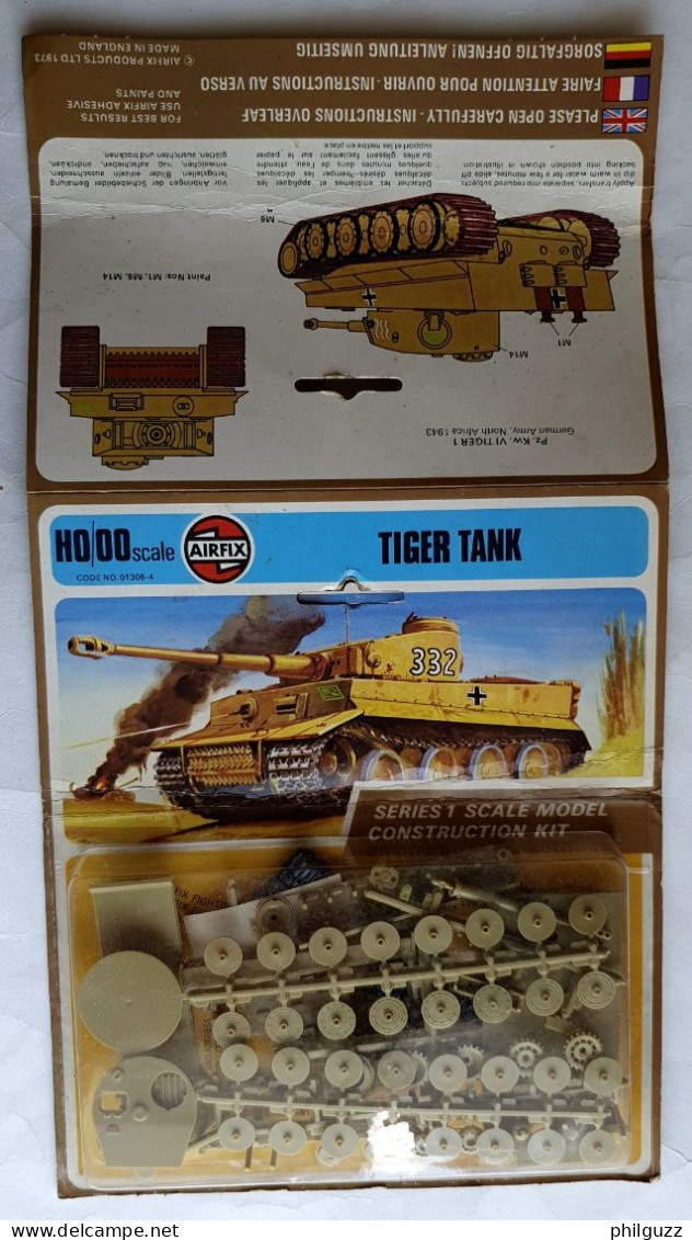 RARE MAQUETTE AIRFIX HO TIGER TANK 1973 FIGURINES WWII (2) - Figuren