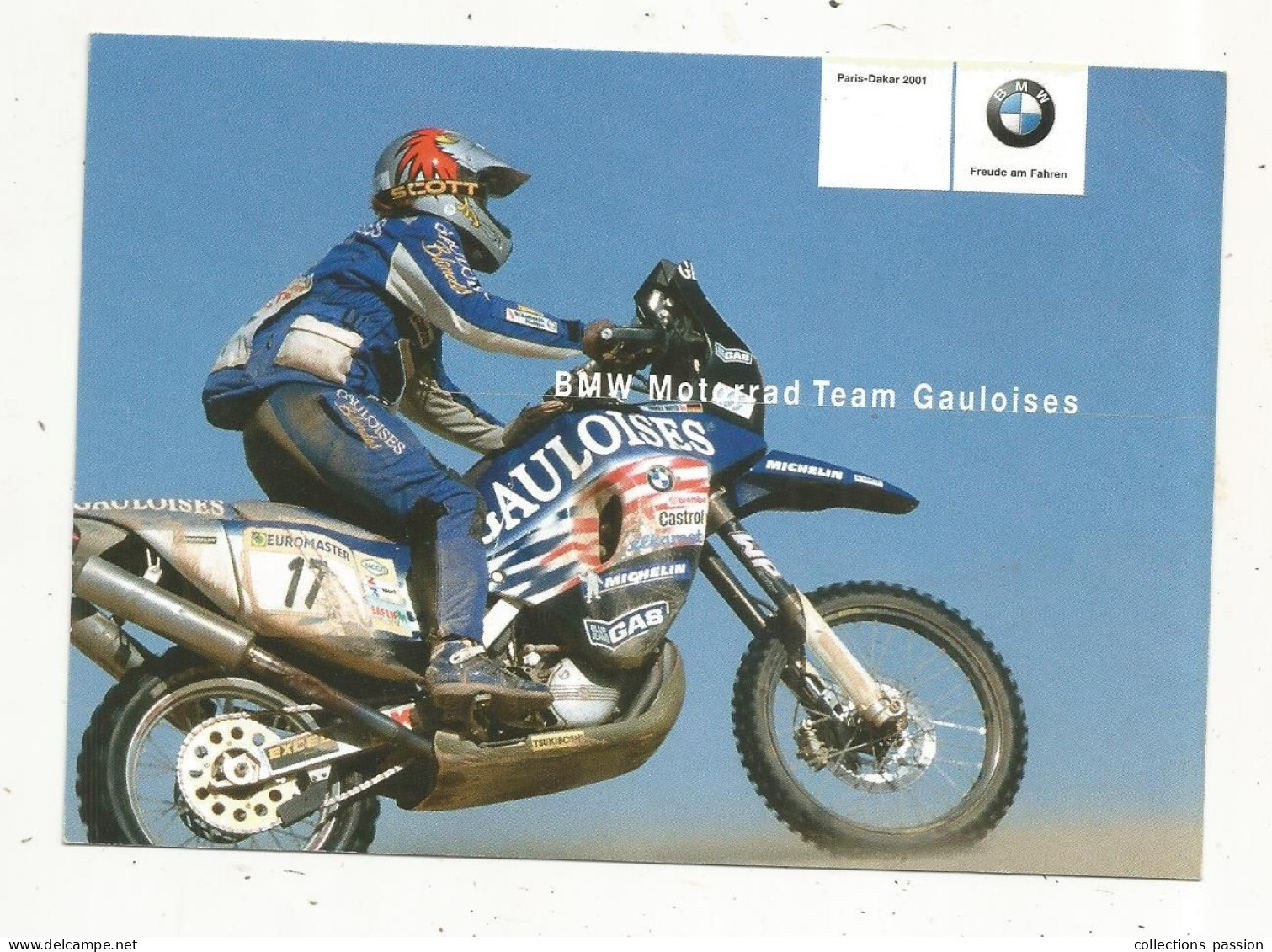 Cp, Sport MOTO, BMW Motorrad Team GAULOISES, Andrea MAYER, D , 1989 , 2 Scans - Sport Moto