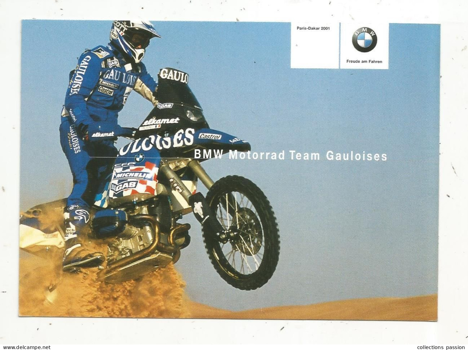 Cp, Sport MOTO, BMW Motorrad Team GAULOISES, Cyril DESPRES, F,  1998 , 2 Scans - Motociclismo