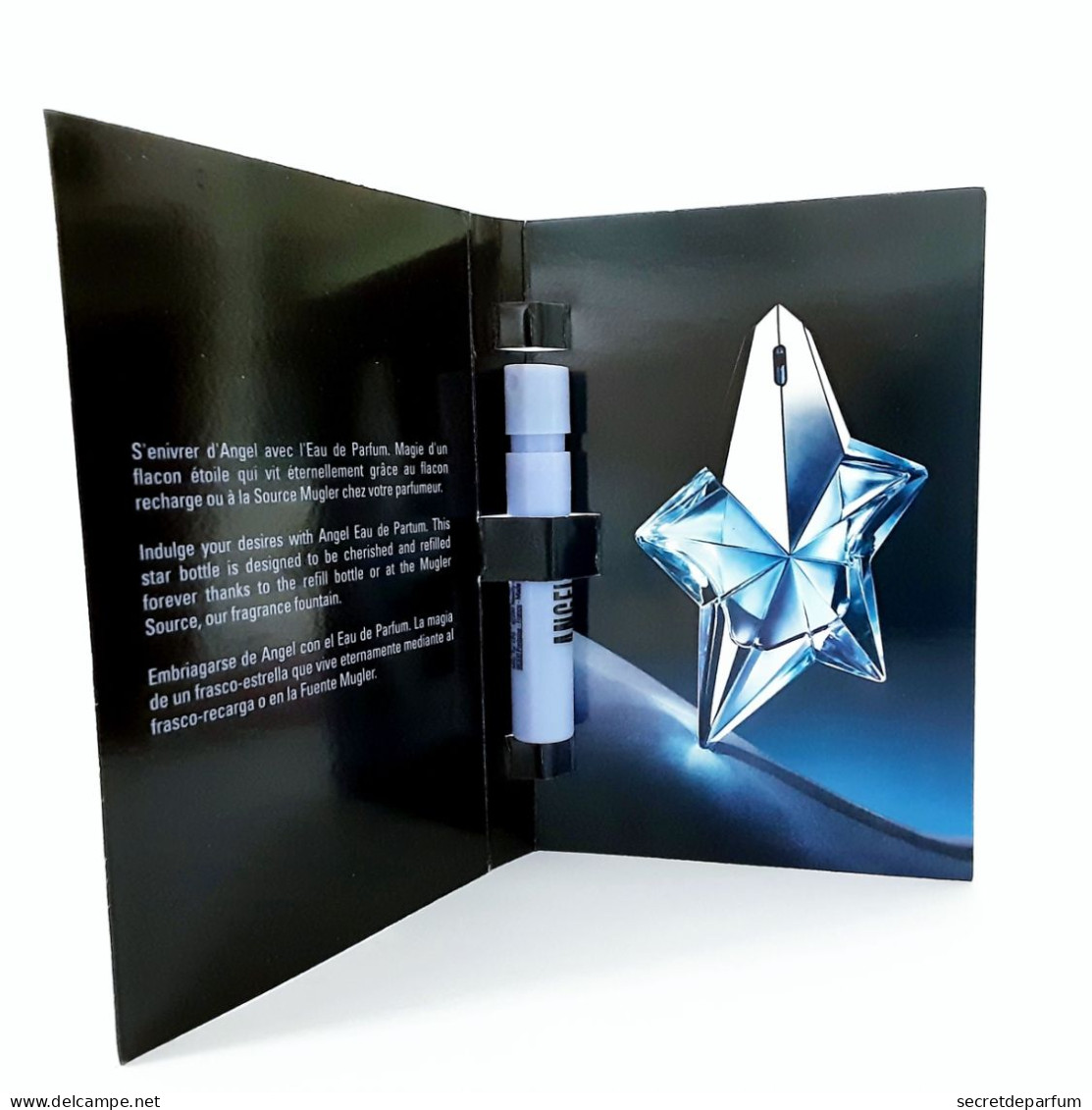 échantillons De Parfum Tubes Sur Cartes  ANGEL De THIERRY MUGLER   EDP  Spray Tube 1.2 Ml - Campioncini Di Profumo (testers)