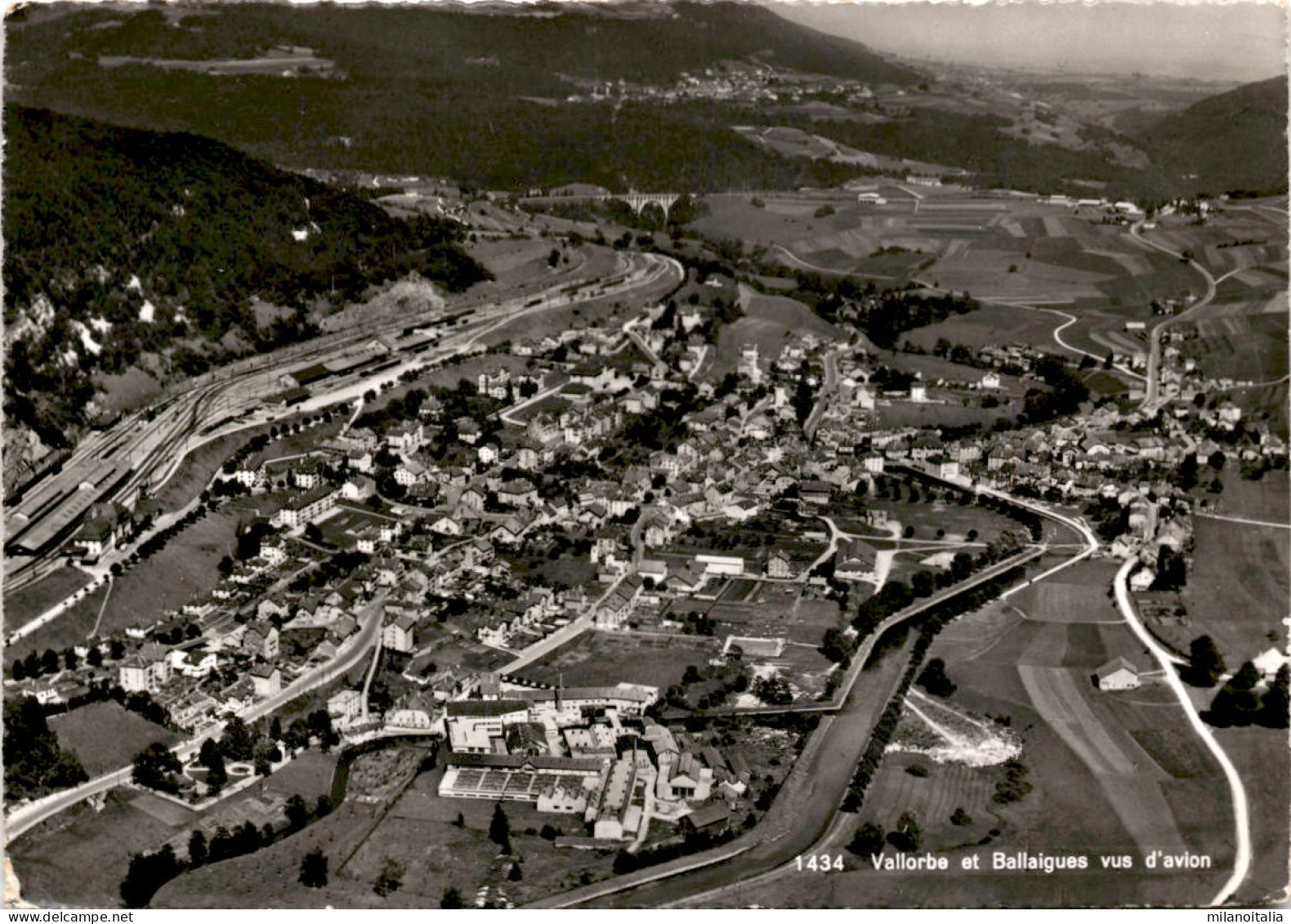 Vallorbe Et Ballaigues Vus D'avion (1434) * 15. 8. 1958 - Ballaigues