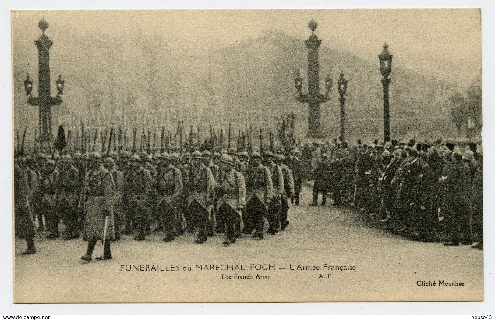 Funérailles Du Maréchal Foch.L'Armée Française Le 20 Mars 1929. - Begrafenis