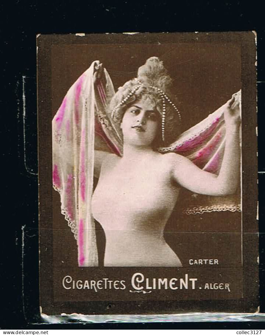 S1 - Chromo 6.5*5 Cm Cigarettes Climent Alger - Femme - érotisme - Dos Tirage No 120 - Carter - Climent