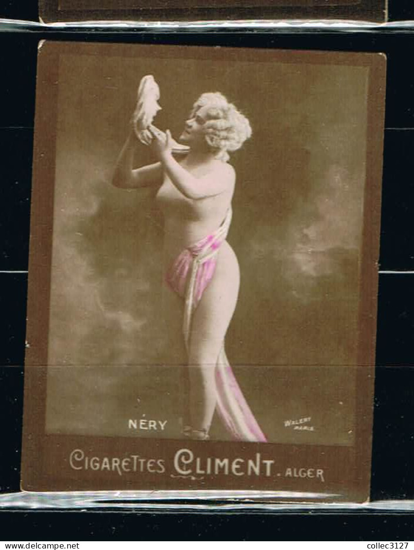 S1 - Chromo 6.5*5 Cm Cigarettes Climent Alger - Femme - érotisme - Dos Tirage No 117 - Nery - Climent