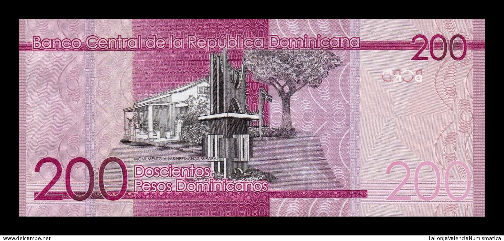 República Dominicana 200 Pesos Dominicanos 2017 Pick 191d Low Serial 523 Sc Unc - República Dominicana