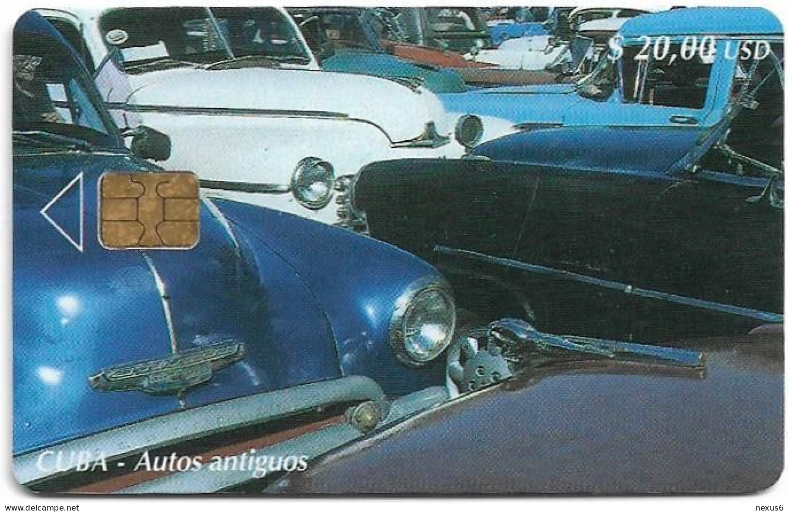 Cuba - Etecsa (Chip) - Cars - Autos Antiguos #1, 01.2003, 20$, 30.000ex, Used - Cuba