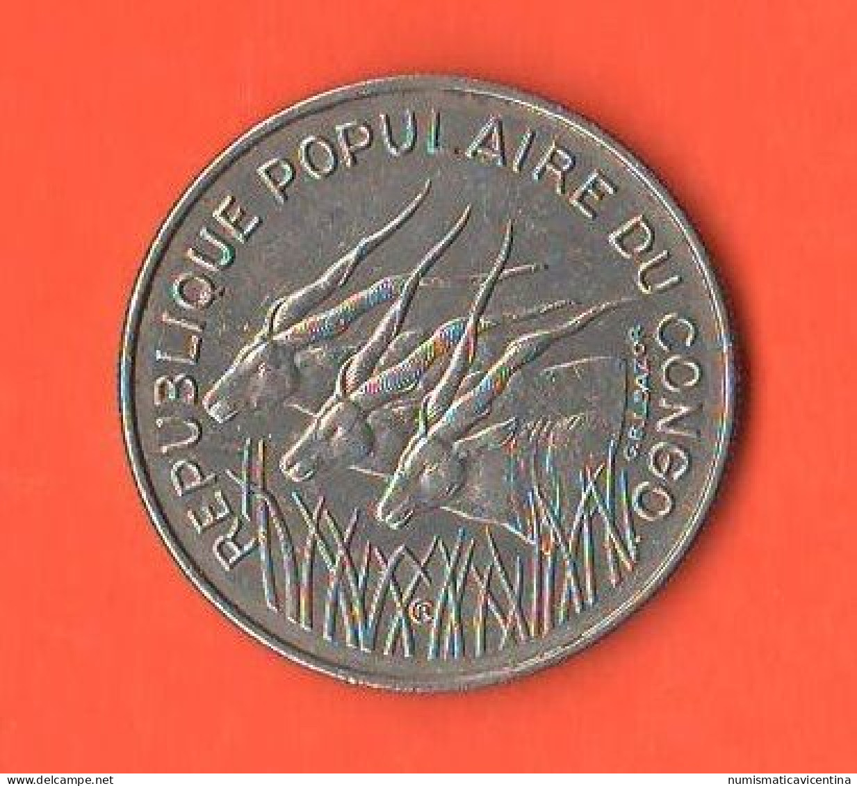 Congo 100 Francs 1971 Republique Popolaire Du Congo Nickel Coin Rare Coin - Congo (Repubblica Democratica 1964-70)