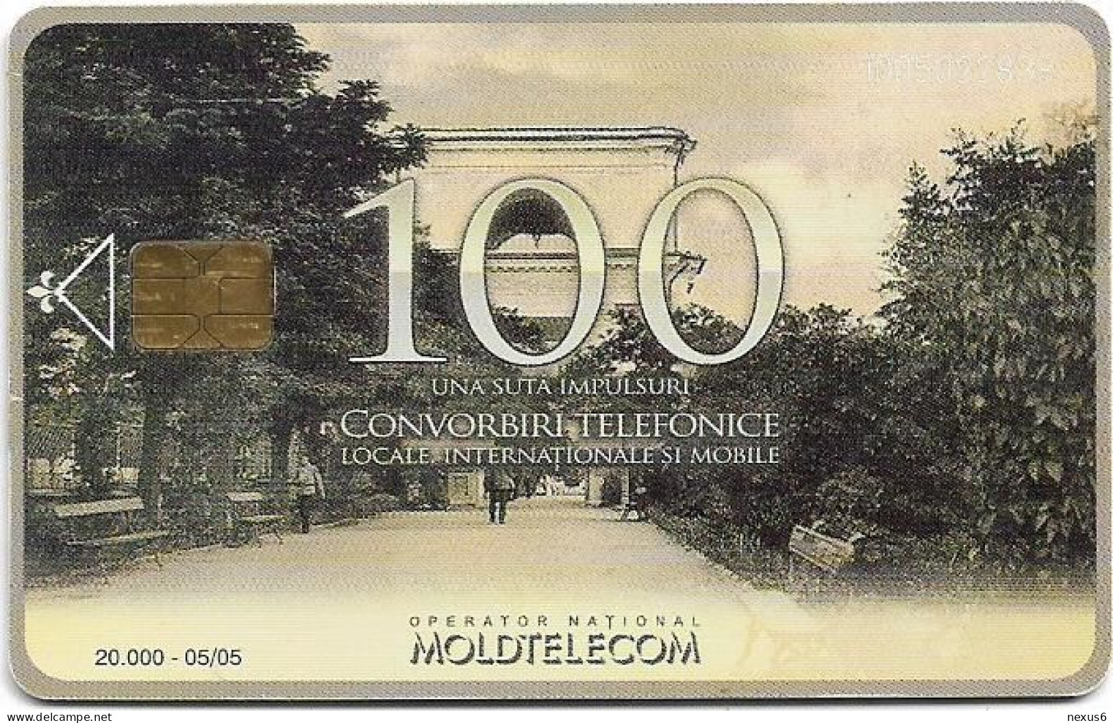 Moldova - Moldtelecom - Chisinau, Aleea Principala, Chip CHT08, 05.2005, 100U, 20.000ex, Used - Moldova