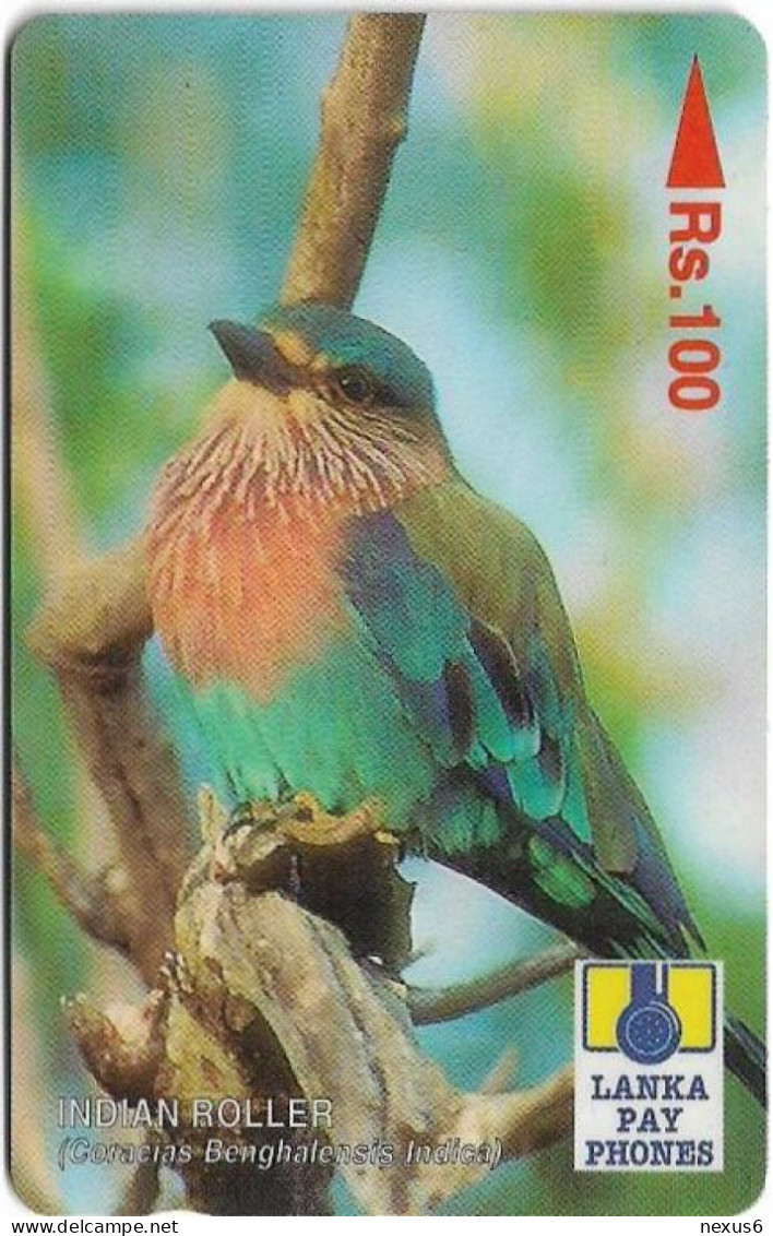 Sri Lanka - Lanka Pay Phones (GPT) - Indian Roller - 35SRLB - 100Rs, Used - Sri Lanka (Ceylon)