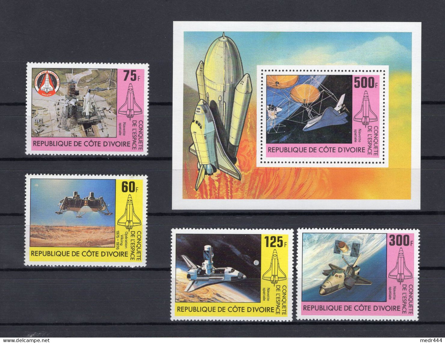 Ivory Coast 1981 - Space Exploration - Minisheet + Stamps 4v - Complete Set - MNH** - Excellent Quality - Superb*** - Côte D'Ivoire (1960-...)