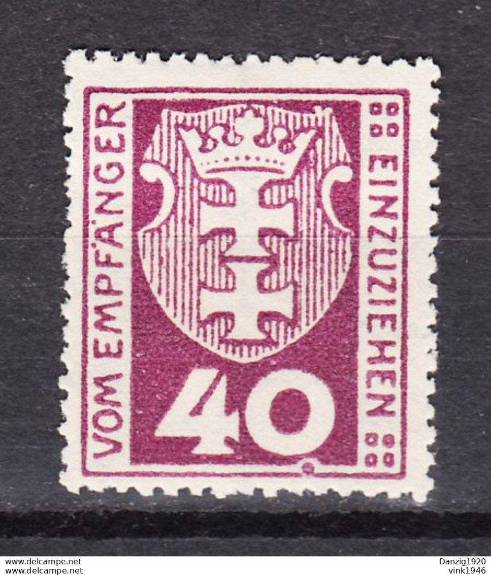 Danzig 1921,Mi.Porto 3,ABART,2xPF,LESE,Postfrisch Mit  Falz(D3027) - Impuestos