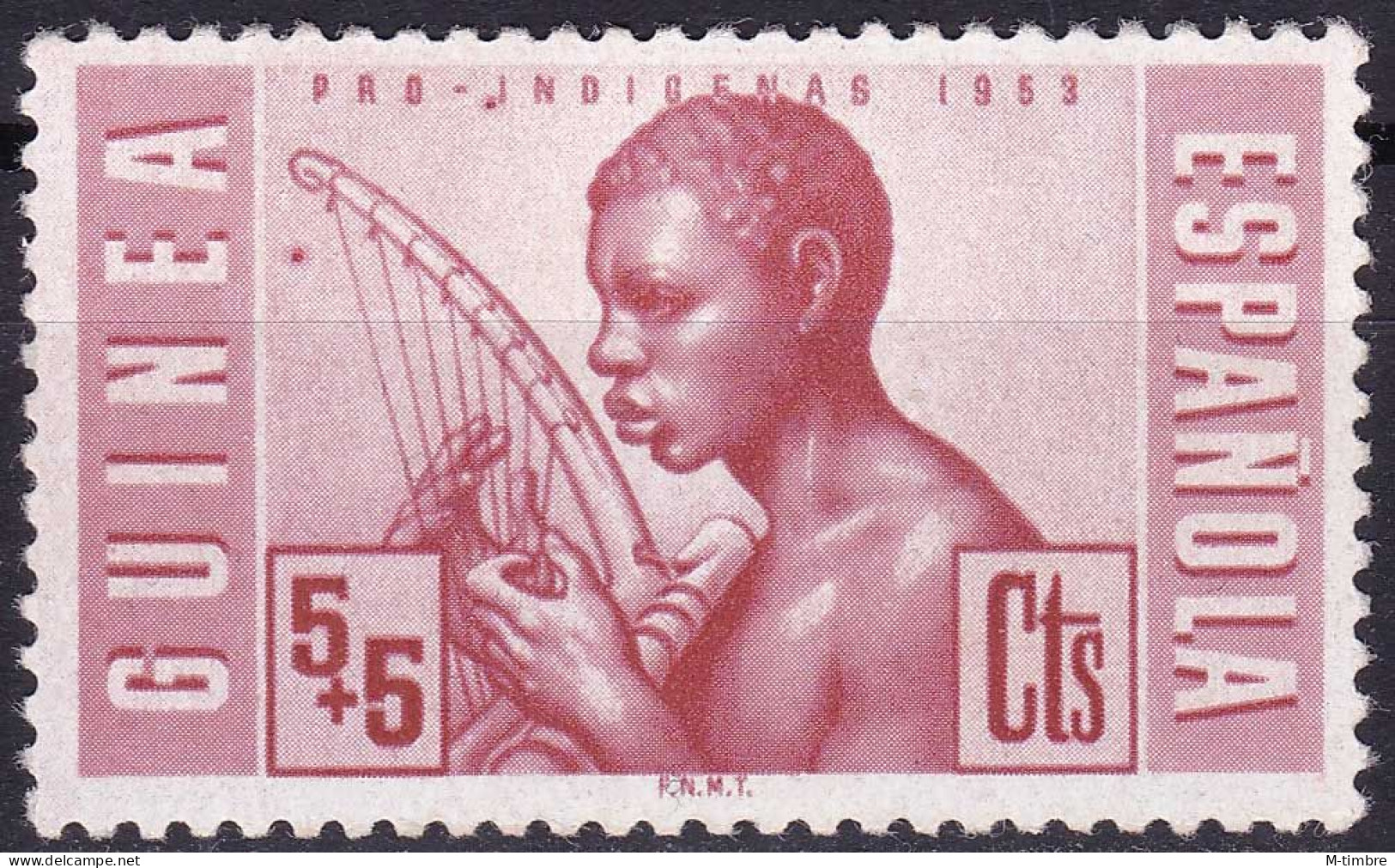 Guinée Espagnole YT 342 Mi 286 Année 1953 (MNH **) Instrument De Musique - Musique - Guinea Española