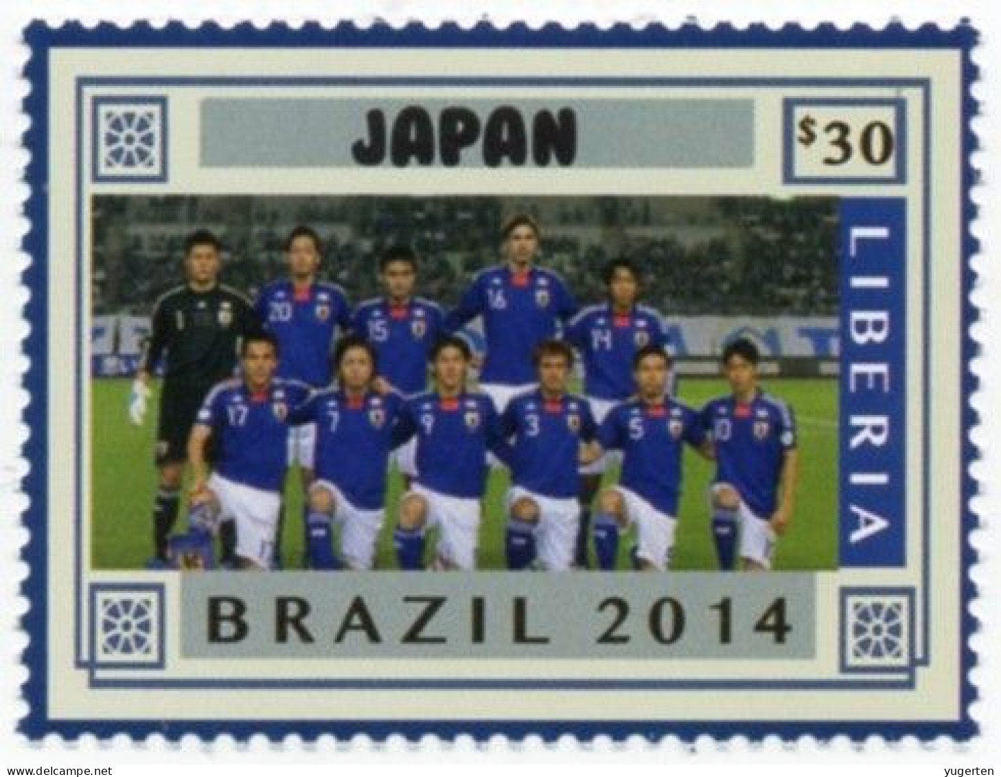 LIBERIA 2014 - 1v - MNH - Japan Team Brazil World Football Championship - Soccer Calcio - Football - World Cup Italia - 2014 – Brésil