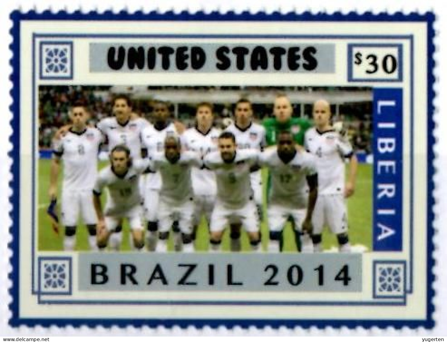 LIBERIA 2014 - 1v - MNH - USA Team - Brazil World Football Championship - Soccer Calcio - Football - World Cup - 2014 – Brasile