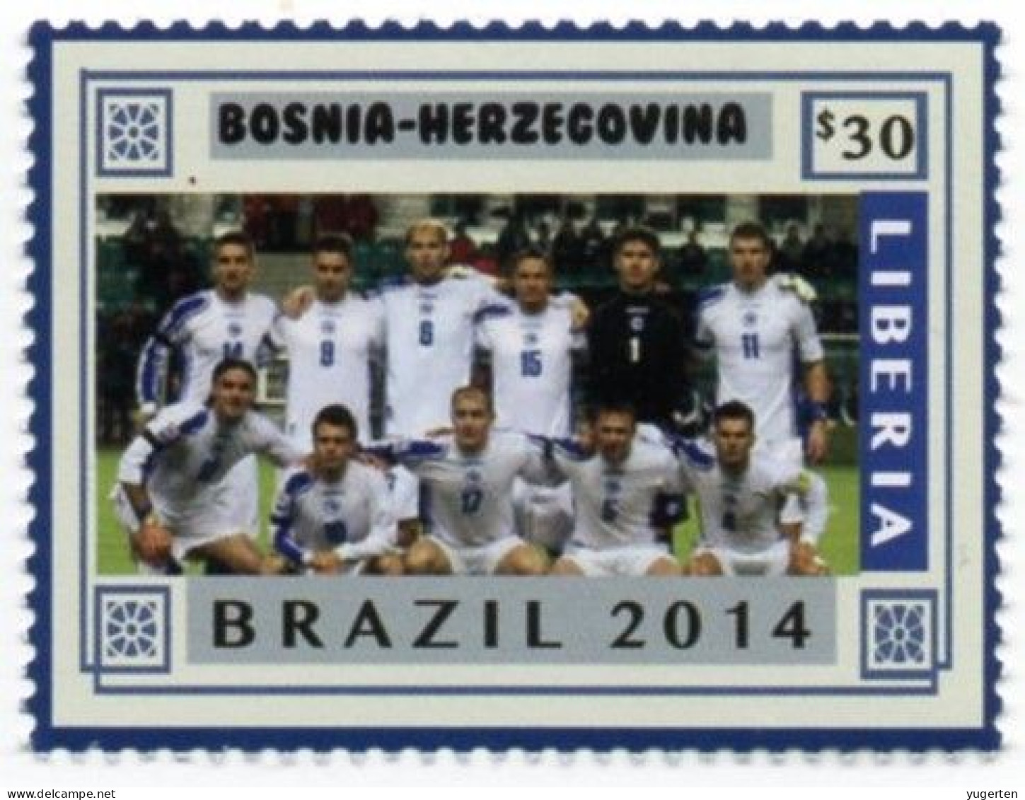 LIBERIA 2014 - 1v - MNH - Bosnia Team - Brazil World Football Championship - Soccer Calcio - Football - World Cup Bosnie - 2014 – Brasile