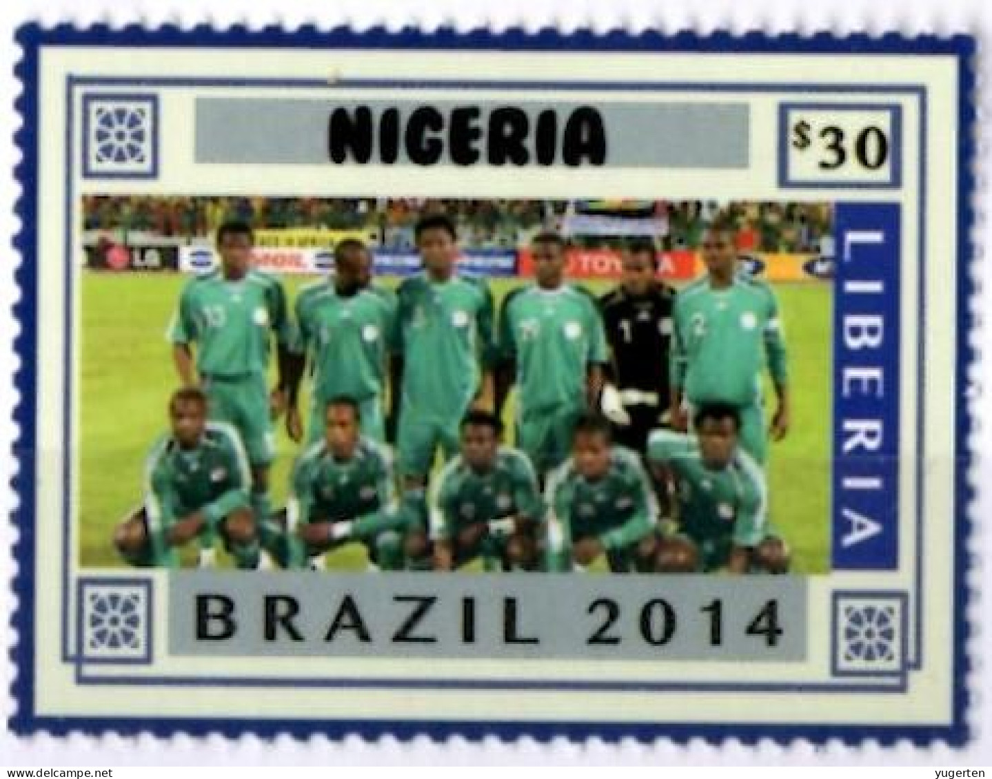 LIBERIA 2014 - 1v - MNH - Nigeria Team - Brazil World Football Championship - Soccer Calcio - Football - World Cup - 2014 – Brésil