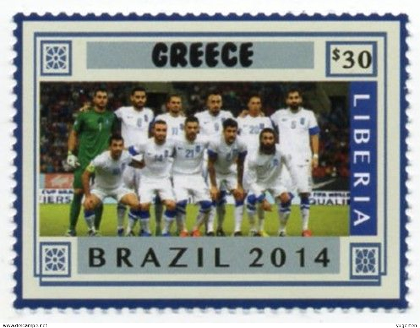 LIBERIA 2014 - 1v - MNH - Greece Team - Brazil World Football Championship - Soccer Calcio - Football - World Cup - 2014 – Brazilië