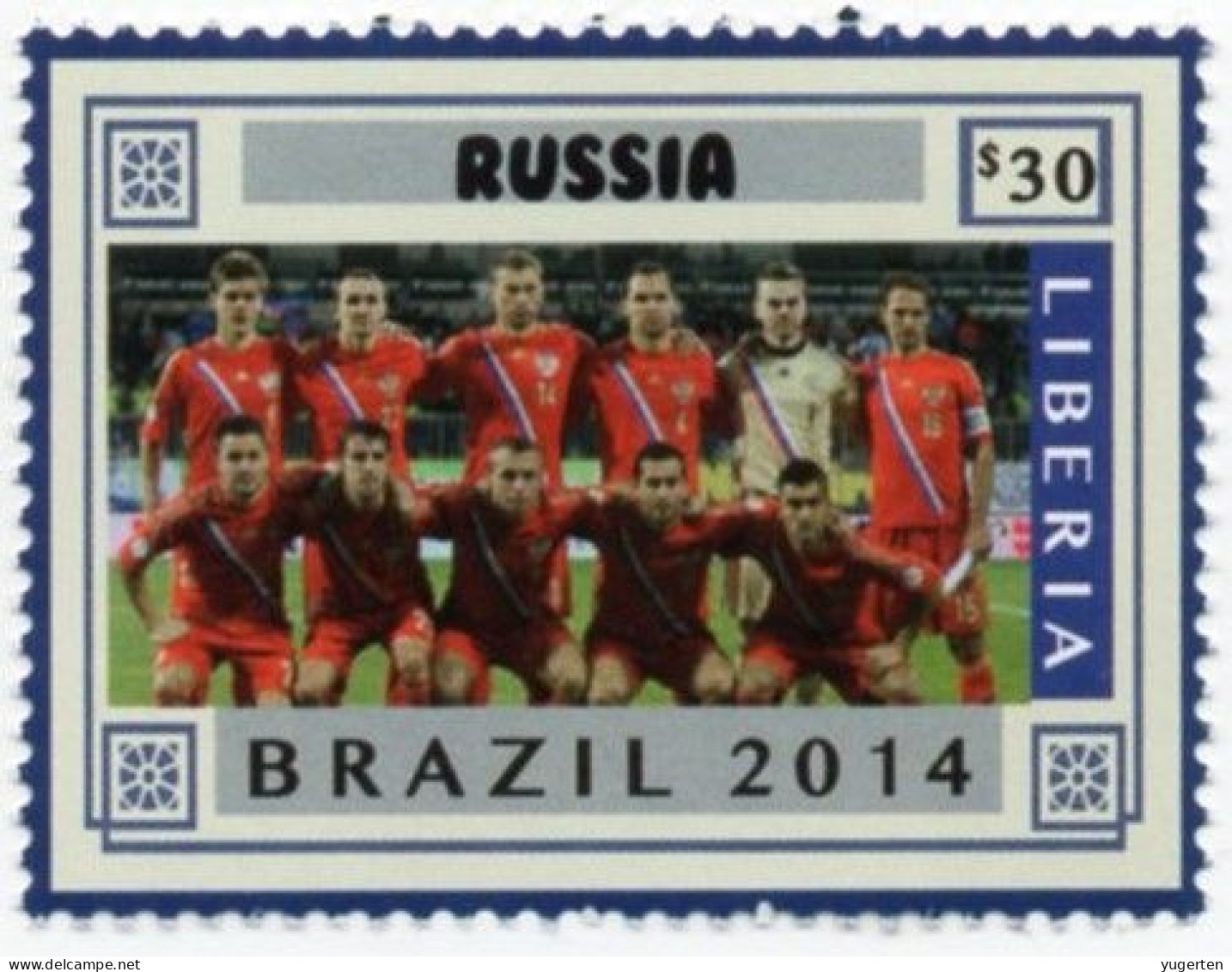 LIBERIA 2014 - 1v - MNH - Russia Team - Brazil World Football Championship - Soccer Calcio - Football - World Cup - 2014 – Brazilië