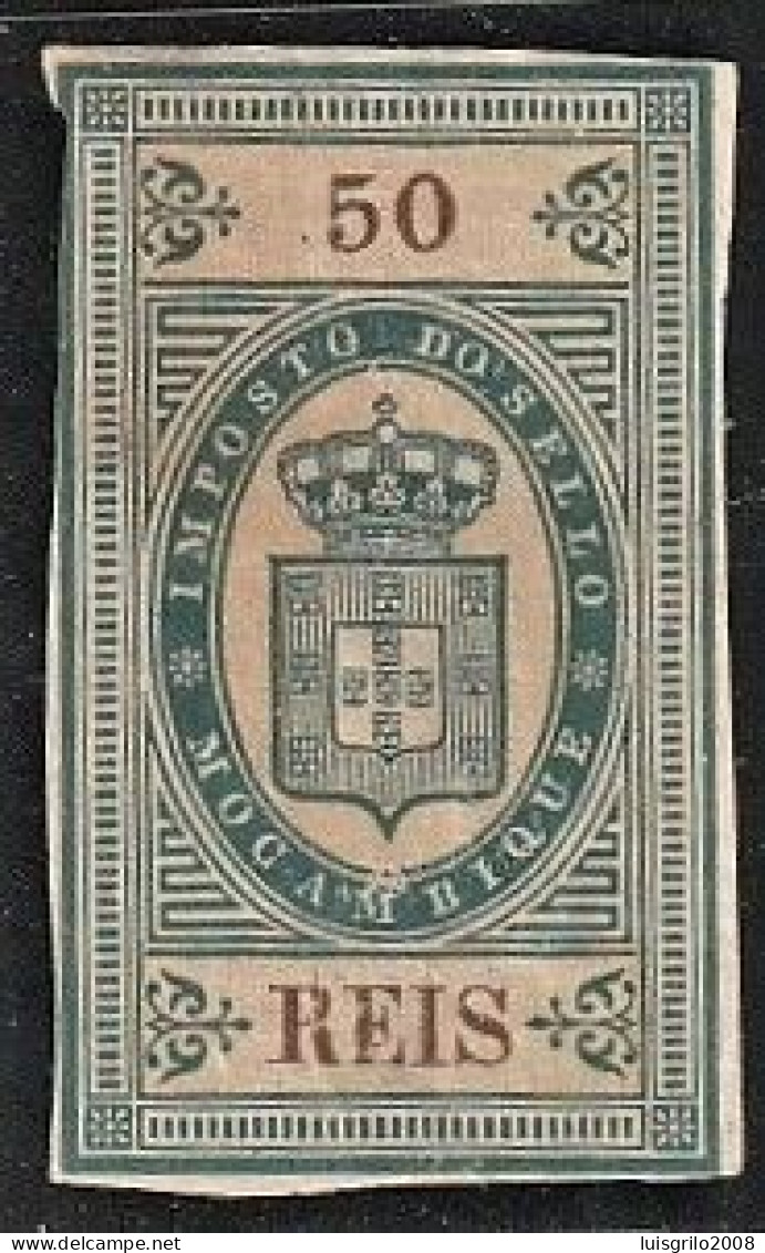 Revenue/ Fiscal, Moçambique 1878 - Imposto Do Sello. 50 Reis - Usati