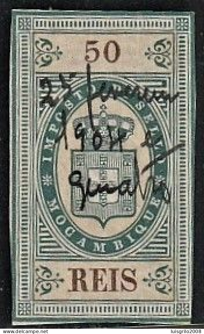 Revenue/ Fiscal, Moçambique 1878 - Imposto Do Sello. 50 Reis - Used Stamps