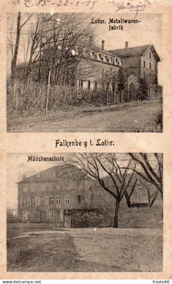 Faulquemont / Falkenberg I. Lothr. - Lothr. Metallwaren-fabrik & Mädchenschule - Faulquemont