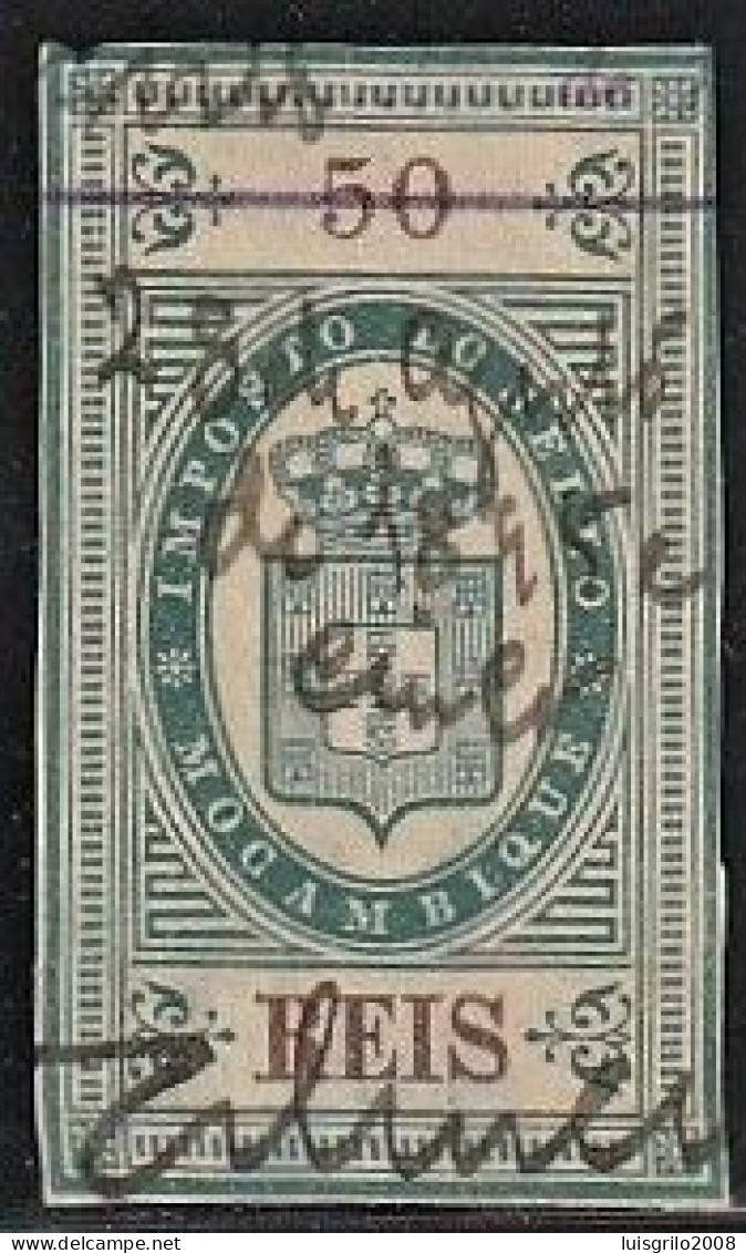 Revenue/ Fiscal, Moçambique 1878 - Imposto Do Sello. 50 Reis - Used Stamps